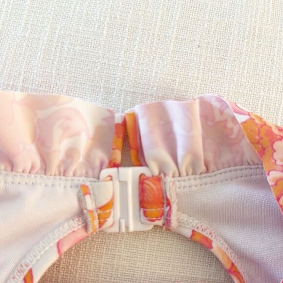 Janie and Jack Floral Ruffle Trim Swimsuit - Picture 10 of 11